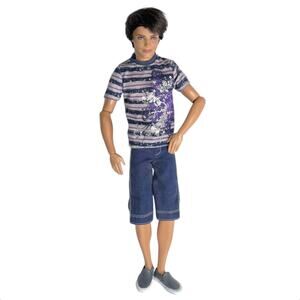 Barbie Fashionista Ryan Ken Doll Clothes Shoes 2009 Brown Hair Jointed Arms Legs